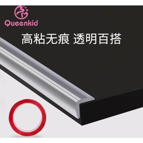 Transparent Table Edge Furniture Guard Corner Protectors Bumper Strip with Double-Sided Tape for Cabinets, Tables, Drawers