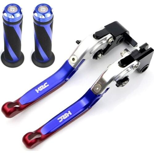 For HONDA CBR 600RR 2007-2017 CBR 1000RR 2008-2018 Extendable Clutch Brake Clutch Levers and handlebar grips With HRC Logo