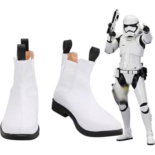 Star Cosplay Wa White Soldier Cosplay Boots Leather Shoes Halloween Carnival Shoes Prop Custom Made