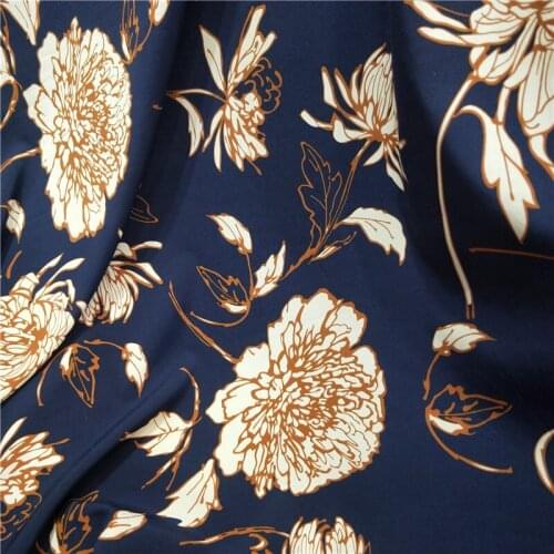Sewing Fabric Chiffon Floral Print Fabric Korean Dress Headscarf Shirt Pants Soft