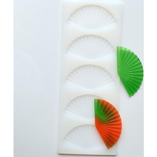 Silicone Chocolate Molds Semicircle Fan Non-stick Ice Moulds Cake Mould Bakeware Kitchen Baking Tools decoration