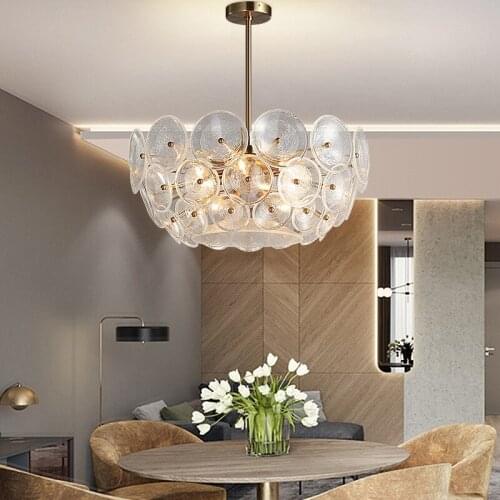 Nordic Modern Postmodern Simple Glass Lamp Design For Living Room Dining Room Lighting Round Chandelier