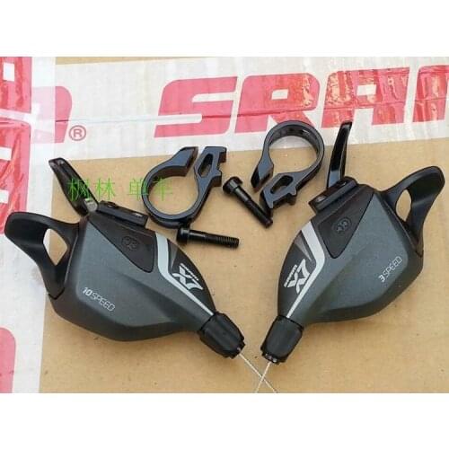 SRAM X7 3x10 Speed Mountain Bike MTB Trigger Shifter Set - Grey