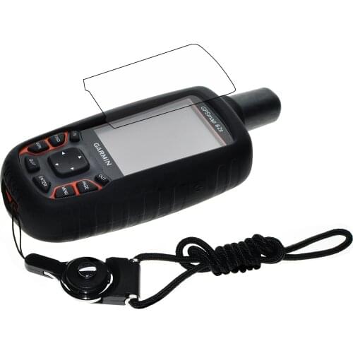 Protect Case + Black Detachable Ring Neck Strap Lanyard for Garmin GPS GPSMAP 62 63 64 62s 62sc 62st 62stc 64st 63sc 63st
