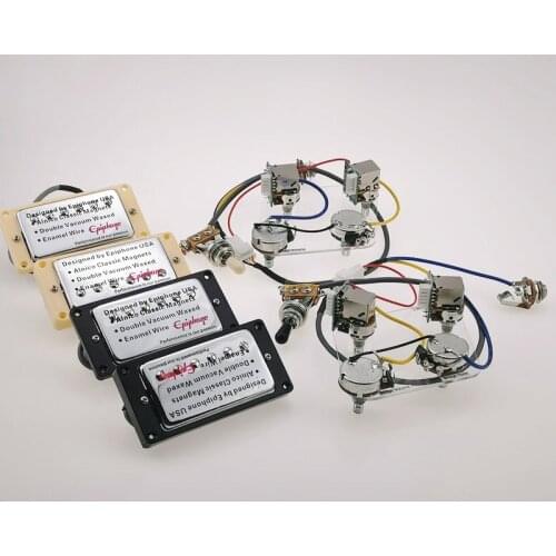 Epi Guitar Pickups LP Standard Humbucker Pickups ceramics 4C with Pro Wiring Harness