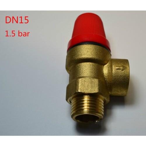 1/2" DN15 1.5 bar safety valve relief valve for solar water heater
