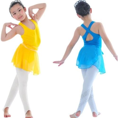 2PCS Girl Kids Skate Dancing Skirt Ballet Dance Dress Children Dolly Skirts Autumn Pink White Ballet Skirt Tulle skirt For Sale