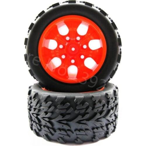4pieces Rubber Sponge WheelTires Tyre Tire Rim 115mm*55mm For RC Car 1/10 Scale Models RC Car Monster Truck Remote Control Cars