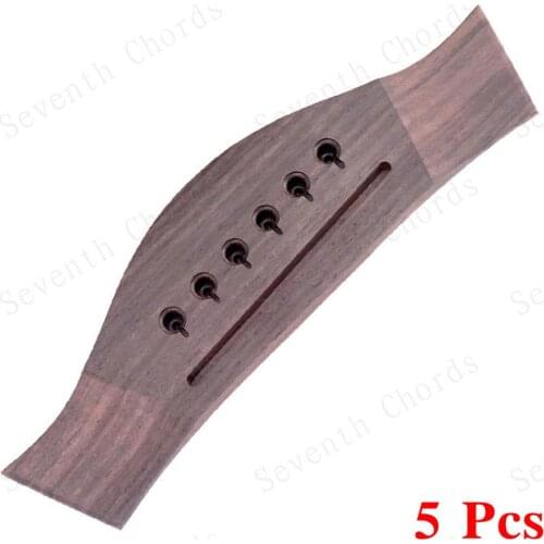 5Pcs Rosewood Bridge for Acoustic Guitar Replacement Parts And Accessories (MYQM-TL-2015)