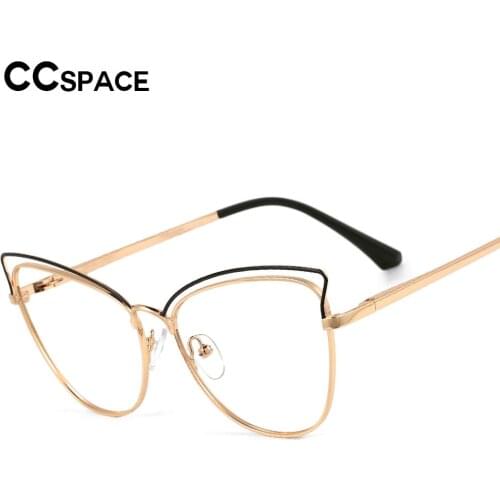 53543 Women Anti Blue Light Cat Eye Metal Optical Glasses Frames Fashion Computer Eyeglasses