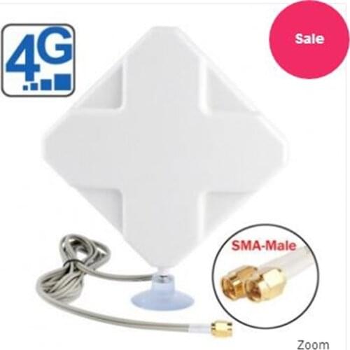 3G 4G Antenna 35dBi 2m Cable LTE Antena 2 * SMA male connector for huawei ZTE 4G Router