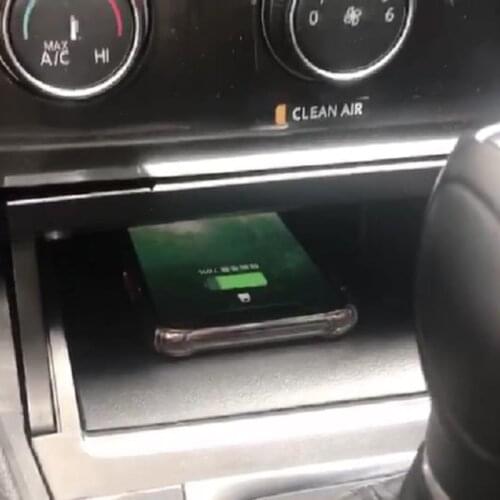 For VW Golf 7 MK7 2014 2015 2016 2017 2018 10W QI wireless charger fast charging plate panel phone holder accessories for iPhone