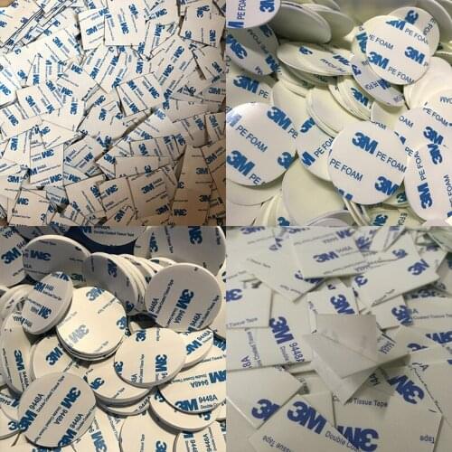 50PSC Double Sided Strong Adhesive Acrylic Foam Tape Two Sides Mounting Sticky Pad Shockproof Tape Car Home Decor Multiple Size