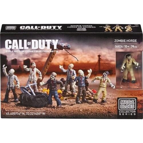 Mega Bloks Call of Duty Zombies Horde Action Figurines Collector Construction Sets Birthday Gifts for Children and Adults
