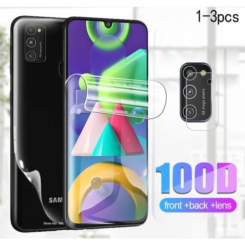 100D Hydrogel Film For Samsung Galaxy M21 m 21 21m SM-M215F Back Screen Protector For Samsung M 21 samsun Camera Glass 6.4