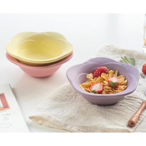 Ceramic tableware, dessert bowls, snack bowls, childrens complementary food tableware, colorful ceramic bowls 4Pcs