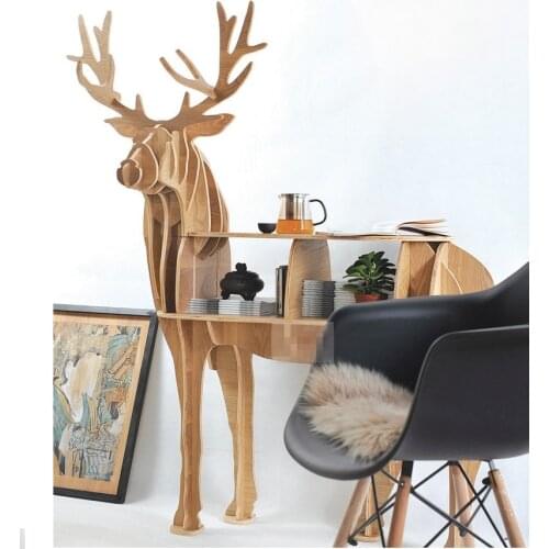 KING I 44.5" Reindeer coffee table wood furniture self-build puzzle furniture