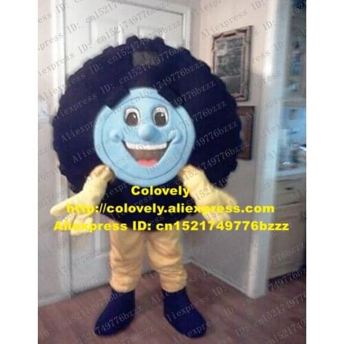 Vivid Blue Tire Tyre Mascot Costume Mascotte Adult With Big Blue Wheel Big Eyes Happy Face Party Outfit Suit No.1647 Free Ship