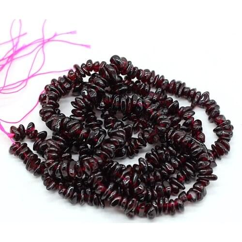 Natural Semi-Precious Stone Garnet Freeform Chip Stone Beads For Christmas Gift DIY Necklace Bracelet Jewelry Making Length 40cm
