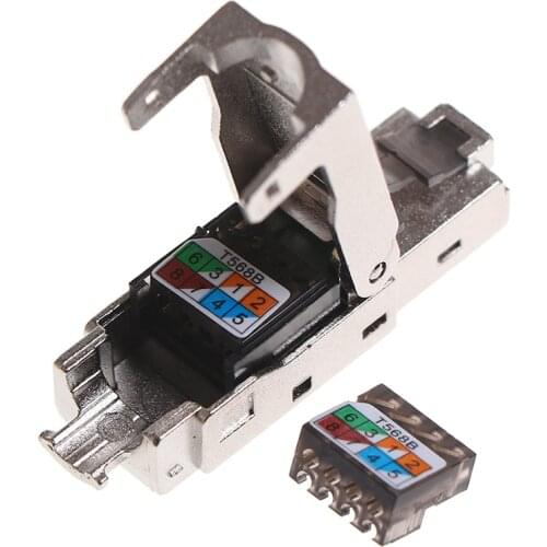New Tool-Free Shielded RJ45 Cat 7 Termination Plug Cat7 Plug Cat7 Connector