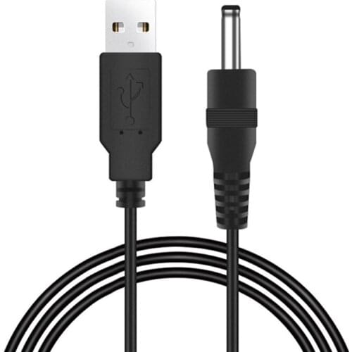 P82F Soft and Fold-resistant 3.5x1.35 Mm DC USB to DC 3.5 Power Cord PVC Charging Cable with Round Plug Small Speakers