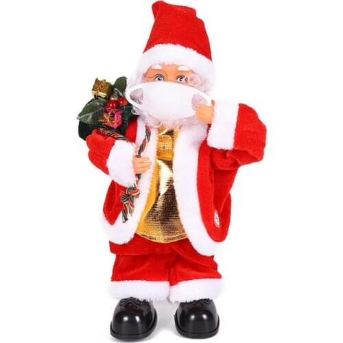 Singing Santa Doll Toy Christmas Decoration Musical Santa Claus Toy New Year Kids Gifts For Kids Room Decor Christmas Tree Deco