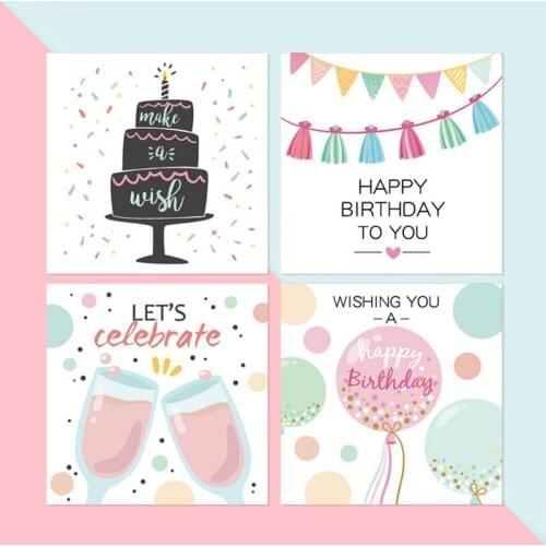Happy Birthday Greeting Card Cute Cartoon Children Birthday Party Invitation Letter Card Blessing Card With Envelope For Kids