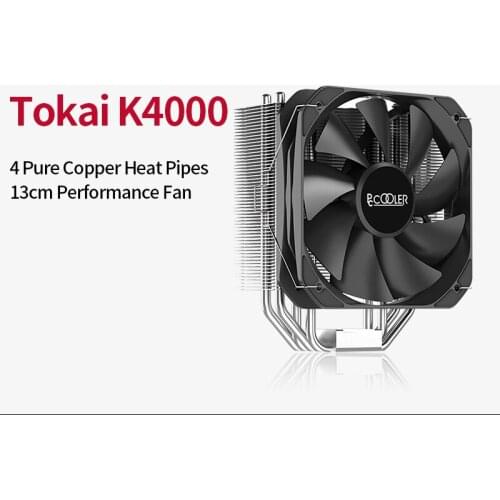 Overclocking Three East China Sea K4000 Radiator Four Copper Tube Desktop Computer Pwm Temperature Control Mute Matte Cpu Fan