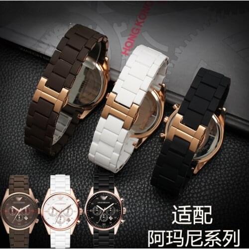 Watchband Is for Armani Plastic Coated Steel Watch Strap Ar5890 | 5891 | 5906 | 5905 Mens Womens Watch Band