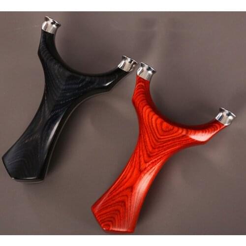 Slingshot High-precision solid wood recurved flat leather slingshot outdoor professional high-power bow