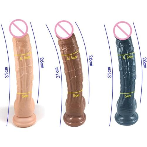 Super Long Soft Realistic Sucker Huge Dildo with Ball Big Anal Dildos Massage Stimulation Adult Sex Toy for Unisex