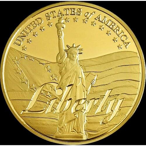 Newest United States Of America Libery Gold Silver Plated Challenge Coin Eagle Souvenir Coins GIFTS