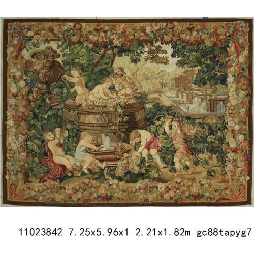 Room tapestry gobelin tapestry handmade yellow tapestry European style printed tapest tapestry fabriccurtains