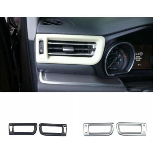 Car Inner Dashboard side AC outlet Frame Cover Trim Sticker Carbon Fiber ABS Fit For Jeep Commander