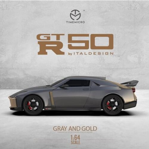 Time Micro 1:64 GT-R50 Sports Car Diecast Model Car Metal Chassis Acrylic Display Collection Model Ornaments