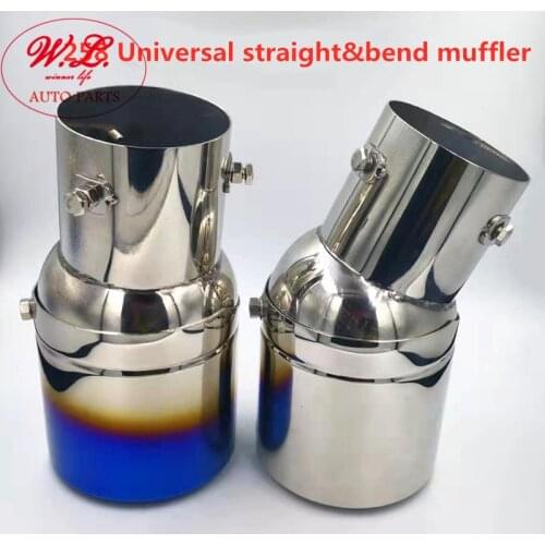 High Quality Car Exhaust Adjust Angle Muffler Universal Tube Stainless Tail Throat With Net Tip inlet 73mm outlet 101mm