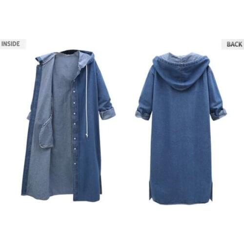 YINGAICONG Women's Denim Trench Coats
