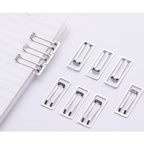 Nusign Paper Clips 10 pcs/box Metal Ticket Holder Mini Multi-Function Clips Bookmarks For Student Office Gadget