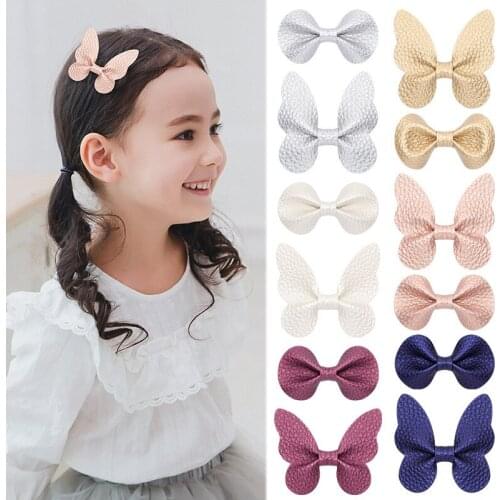 1 Pcs Baby Girl Infant Hair Accessory Clothes Hairpin Newborn Headwrap Toddler Cover Clips Cute Headwear Butterfly Princess