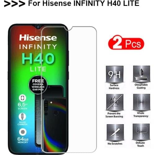 2PCS Tempered Glass For HISENSE INFINITY H40 LITE Screen Protector 100% Orignal film For HISENSE INFINITY H40 LITE