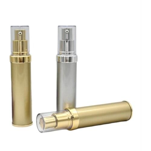 30ML gold/silver airless plastic bottle for lotion emulsion serum foundation hyaluronic toner whitening liquid skin care packing
