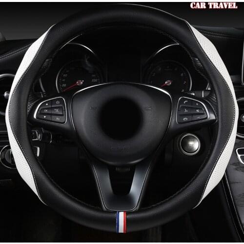 CAR TRAVEL Leather Car Steering Wheel Cover For Audis A1 A3 A4 A4L A5 A6L A7 A8 Q3 Q5 Q7 TT