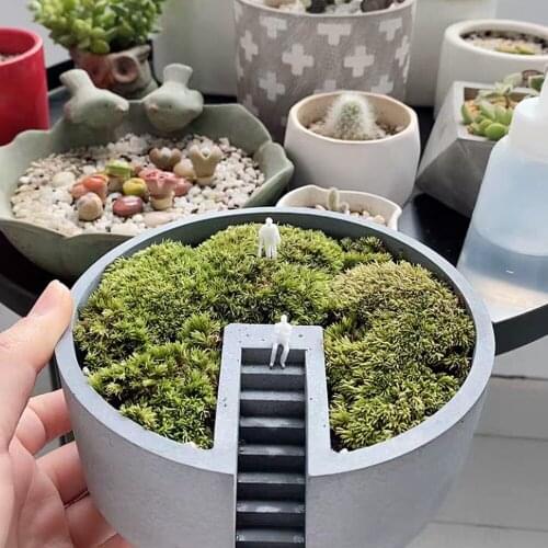 Concrete Cement Silicone Mold Flower Pot Succulent Potted Plant Mold