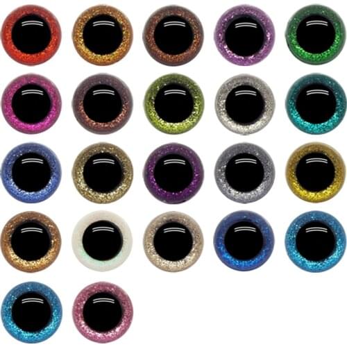 Glitter Eyes Safety Plastic Eyes Color Doll Eyes For Stuffed Doll Amigurumi Crochet Toys Doll Accessories Puppet Toy Plush Toy
