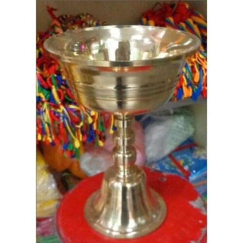 Buddhist supplies butter lamps copper lamp light butter lamps Fodeng large cup holder thicker section