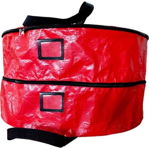 Decorations Storage Bags Christmas Wreath 30 Inches Made Of PE PE Anti-tear Red Double-deck