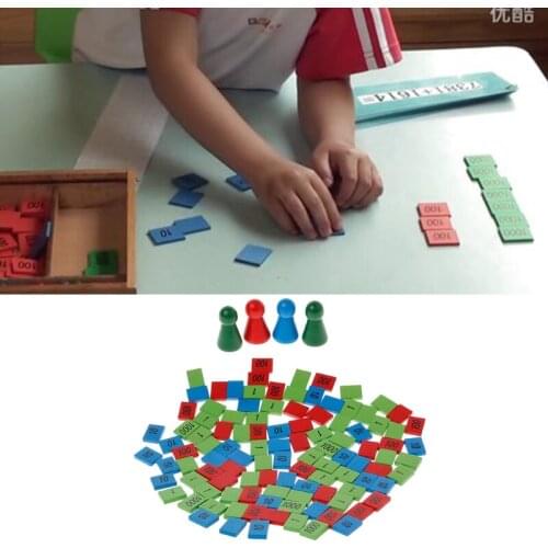 Wooden Game Toys Montessori Math Kid Children Early Teaching Toys Gift