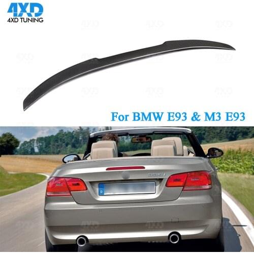 E93 Carbon Fiber Spoiler M4 Style For BMW E93 M3 Coupe 320i 330i 325i Convertible Rear Trunk Spoiler Wing 2005-2009 2010 2011