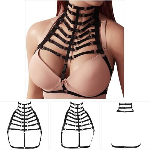 Exotic Accessories Bdsm Body Harness Belt Sexy Women Bralette Cage Bra Corset Bondage Chest Lingerie Dance Rave Wear Garter