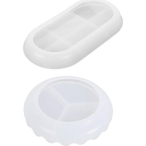 Resin Coaster Molds Washable Reusable Silicone Small Tray Mold Nontoxic Casting Mould DIY Crafts Home Decor for Coaster Bowl Pad